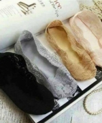 韓國蕾絲花邊隱形船襪